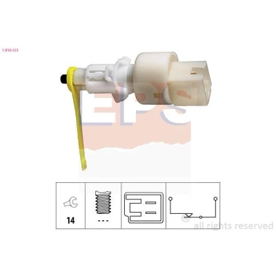 Imagen de EPS 1.810.153 Interruptor luces freno mecánico Made in Italy OE Equivalent FIAT: Punto II Hatchback, Doblo I Familiar