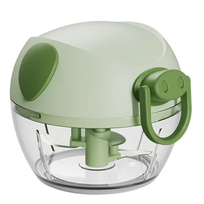 Imagen de Xkzhrr Picadora Manual, 170 ml Picador de verduras Manual,cortador cebolla manual con 3 cuchillas acero inoxidable,Trituradora Alimentos