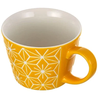 Imagen de Excelsa etnika Taza Jumbo 415 ml, Porcelana, Amarillo, 11 x 8 cm