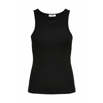 Imagen de ONLY Onlkenya Life Rib Tank Top Jrs Noos Camiseta de Tirantes Anchos, Negro, L para Mujer