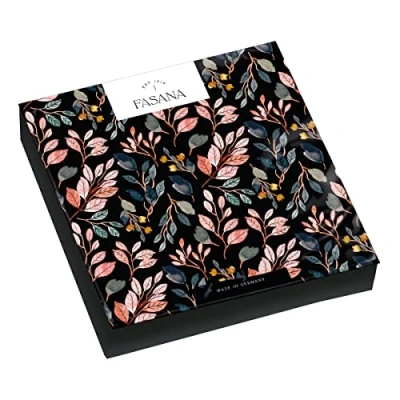 Imagen de 20 servilletas de hojas sobre negro, decoración mesa, decoupage, técnica servilletas, 33 x cm