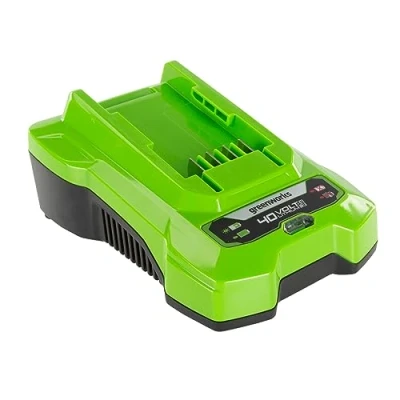 Imagen de Greenworks Cargador de Batería 40V 2A para Herramientas Eléctricas y Jardinería, Carga 1 2Ah en 60 min, Compatible con Baterías 40V, Garantía 3 Años G40C