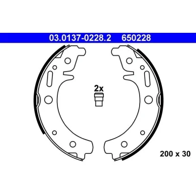 Imagen de ATE 03.0137 0228.2 Zapatas de Freno 200 30 TRABANT: P 601 Universal