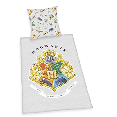 Imagen de Herding Juego de Ropa Cama Harry Potter, Funda Almohada 80 x cm, nórdica 135 200 con Cremallera Suave, 100% algodón/Renforcé