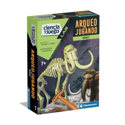 Imagen de Clementoni 55540 Arqueojugando Mamut fosforescente Juego de Ciencias, para Montar tu Propio Dinosaurio y Descubrir la Ciencia arqueología, A Partir 7 años
