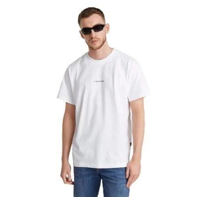 Imagen de G Star Center Chest LOGO Loose Camiseta básica, Hombre, Talla: Large, White