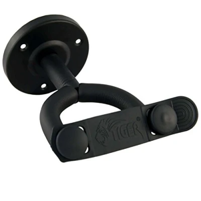 Imagen de Tiger Soporte de pared para guitarra (con ganchos adaptables), negro