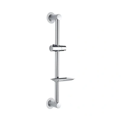 Imagen de Ibergrif, M20802 1 Barra Universal de Ducha con Cesta, Instalación sin Clavos, Plata, 600 mm