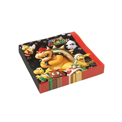 Imagen de amscan Super Mario 11012016 Servilletas de papel, color azul, talla única