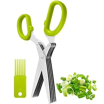 Imagen de Invoda Tijeras de cocina multiusos (5 cuchillas acero inoxidable extremadamente afiladas)