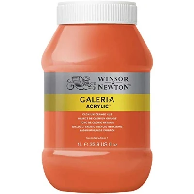 Imagen de Winsor &amp; Newton acrílico Galeria bote de 1L tono amarillo cadmio naranja