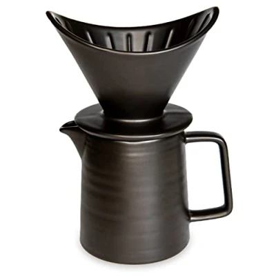 Imagen de Juego de cafetera cerámica, y cerámica 1 2 tazas, gotero V60
