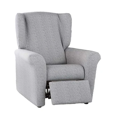 Imagen de Estoralis Alba Protector Cubresofá Elástico Adaptable Jacquard Funda Sillon Relax, Gris