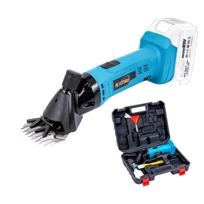 Imagen de KATSU FIT BAT Tijeras para Ovejas Inalámbricas 21V, Máquina Esquilar Cabra Alpaca con 6 Velocidades, sin Batería ni Cargador