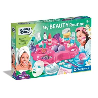 Imagen de Clementoni Lab My Beauty Routine Laboratorio para niña, perfumes, jabones, máscaras faciales, experimentos científicos, Juego científico de 8 años (versión en Italiano) Fabricado Italia,