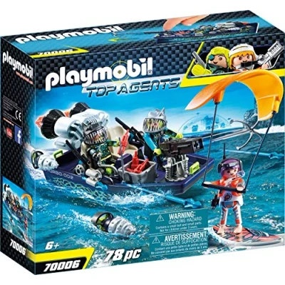 Imagen de PLAYMOBIL Top Agents 70006 Team S,H,A,R,K, Nave con Arpón, A partir de 6 años