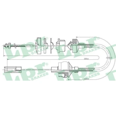 Imagen de LPR C0164C Cable de Embrague con reajuste manual PEUGEOT: 306 Hatchback, Familiar, Berlina