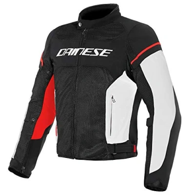 Imagen de Dainese Air Frame D1 Tex Jacket, Chaqueta Moto Verano, Negro/Blanco/Fluo Rojo, 44