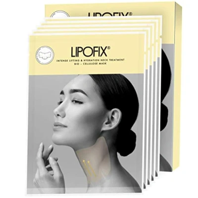 Imagen de LIPOFIX Mascarillas Para El Cuidado De La Piel Del Cuello Reafirmar Papada Y Tratamiento Biocelulosa Antiarrugas 5
