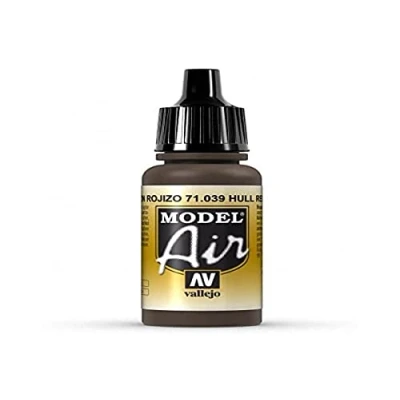 Imagen de Vallejo Model Air Pintura Acrílica Hull Red Acabado Mate, 18 ml. para Aerógrafo Modelismo y Figuras