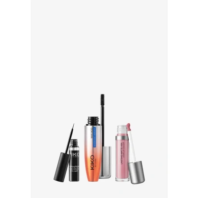 Imagen de KIKO Milano Unmissable Makeup Set, Kit De Maquillaje: Máscara Pestañas Y Delineador Ojos Resistentes Al Agua, Labial Líquido Mate