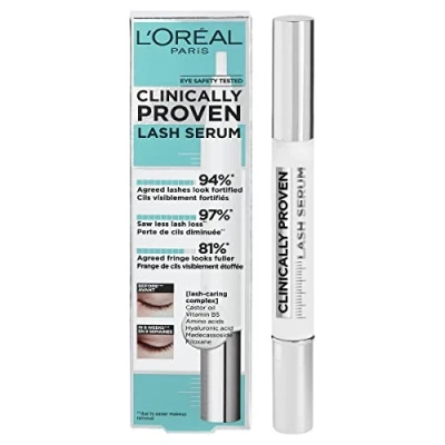 Imagen de L&#039;Oreal Paris Make up Designer L&#039;oréal Sérum De Pestañas Clinically Proven, Fuerza Y Volumen, Con Vitamina B5 Ácido Hialurónico, 17 Ml, Marron, 2 Mililitro