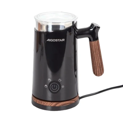 Imagen de Aigostar espumador de leche 4 en 1, Eléctrico 500W 300ml, Espuma Caliente/Fría Control Temperatura Inteligente, Calentador y para Latte, Cappuccino, Chocolate