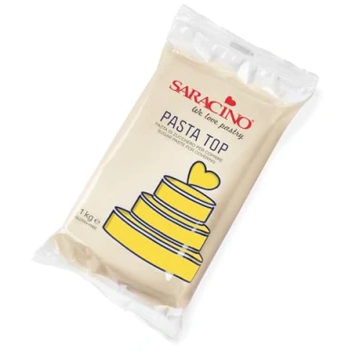 Imagen de Saracino Pasta de azúcar superior para cubrir fondant Made in Italy 1000 g Color amarillo