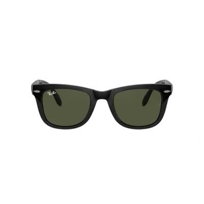 Imagen de Ray Ban Folding Wayfarer Gafas de sol para hombre, Negro/Verde (Black Frame/Green G 15XLT Lens)