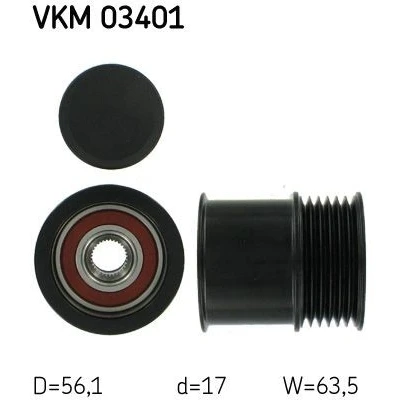 Imagen de SKF VKM 03401 Rueda Libre Alternador 63,5 SAAB: 9 3 Berlina