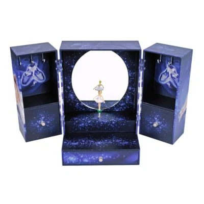 Imagen de Trousselier Caja de música bailarina estrella joyería musical para niña Azul marino