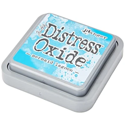 Imagen de Ranger Pad Tinta Distress Oxide Mermaid Lagoon Tim Holtz, Material sintético, Azul, 7.5 x 1.9 cm