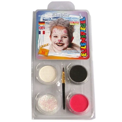 Imagen de Eulenspiegel 204559 Set de maquillaje oso polar, para aprox. 40 máscaras, colores maquillaje, carnaval, fiesta temática