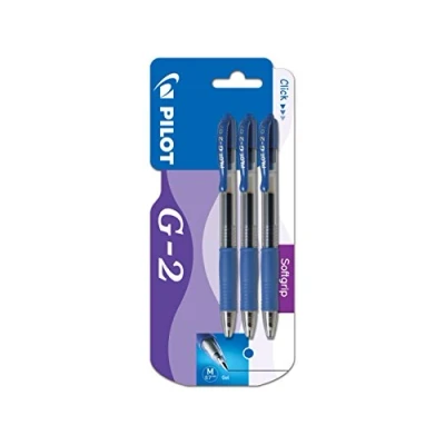 Imagen de Pilot G2 Bolígrafo roller retractable (tinta de gel, 3 unidades), color azul