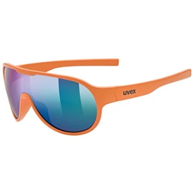 Imagen de uvex sportstyle 512, gafas de sol infantiles, espejo, incl. cinta, orange matt/mirror green, one size