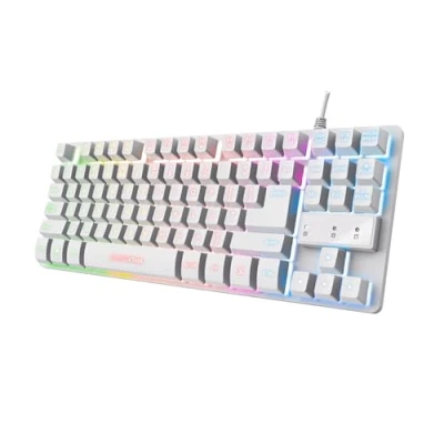 Imagen de Teclado gaming Trust GXT 833W Thado, USB A, Retroiluminación, Tamaño TKL, Blanco