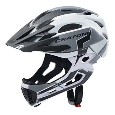 Imagen de Cratoni C Maniac Pro Casco, Adultos Unisex, Blanco y Negro Mate, Large