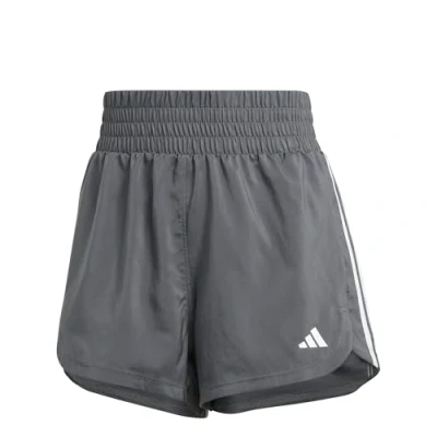 Imagen de adidas Mujer Pacer Training 3 Stripes Woven High Rise Shorts, GRESIX/White, L 5 Inch