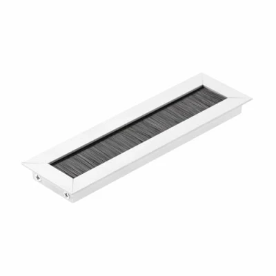 Imagen de GTV Grommet de Cable Merida, Solución Cableado, Organizador Cables Rectangular para Muebles, Sistema Cables, Diseñado Instalación en Encimera, Escritorio 51 x 180 mm, Aluminio