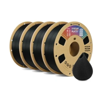 Imagen de Aperture PLA Filamento 1,75 mm, 4 kg bobina (8,8 lbs) 3D Drucker Filamento, precisión dimensional +/ 0,02 mm (negro 1 kg*4)