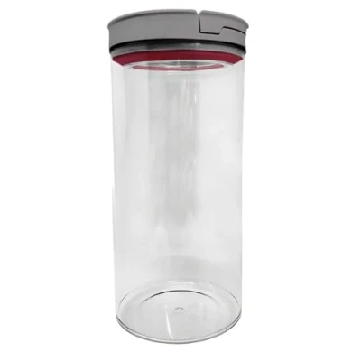 Imagen de NERTHUS FIH 449 Recipiente Redondo 1800 ml, Tarro hermetico para conservacion de Alimentos, Cierre facil, Acero Inoxidable
