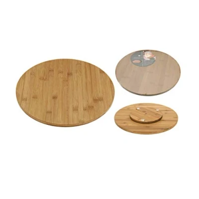 Imagen de Excellent Houseware k777806 Plato Giratorio, bambú, Holzfarbe, 35 x 3,5 cm