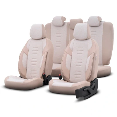 Imagen de Otom Throne THR 104 Cubreasiento beis cuero, textil