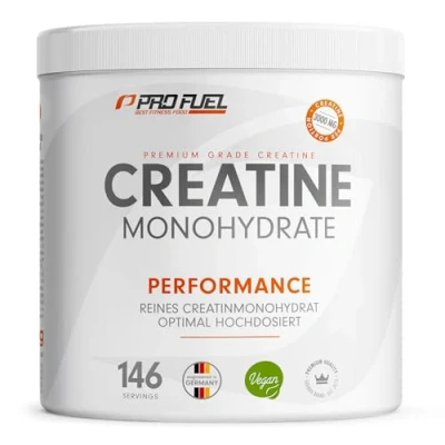 Imagen de creatina monohidratada en polvo 500g calidad micronizada óptimamente dosificada pura sin aditivos 100% vegana para 146 dias