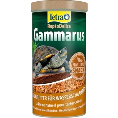 Imagen de Tetra Gammarus alimento natural para turtugas acuáticas con camarones de arroyo (Gammarus) enteros, Lata 1 L