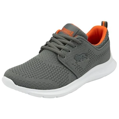 Imagen de Lonsdale Durham, Zapatillas para Correr de Carretera Hombre, Gris Orange Dk Grey, 45.5 EU