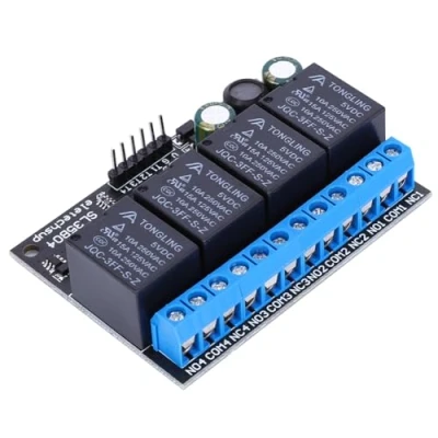 Imagen de Módulo de Relé 4 Canales Dc 12V, Sl35B04 Disparador Pulso Flujo Autobloqueo Biestable
