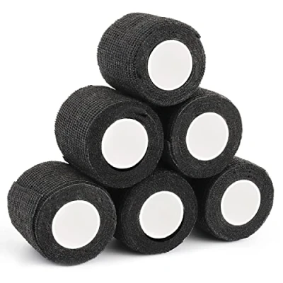 Imagen de Cubierta de agarre tatuaje Emalla 6 Piezas cinta Cohesivo desechable adhesiva para deportivo accesorios (2 pulgadas x 5 yardas)