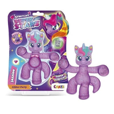 Imagen de CRAZE Superstars Stretchy Jazzine Figuras coleccionables y elásticas con Relleno mucoso, 6 Personajes Diferentes para coleccionar