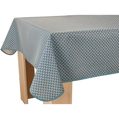 Imagen de Le linge de Jules Mantel Antimanchas Paon Azul Oscuro Rectángulo 150 x 300 cm
